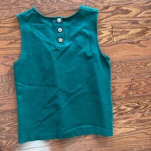J Crew Green Sleeveless Top